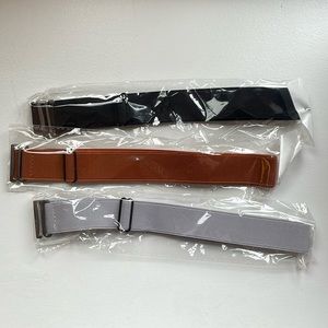 Croptuck style elastic belts